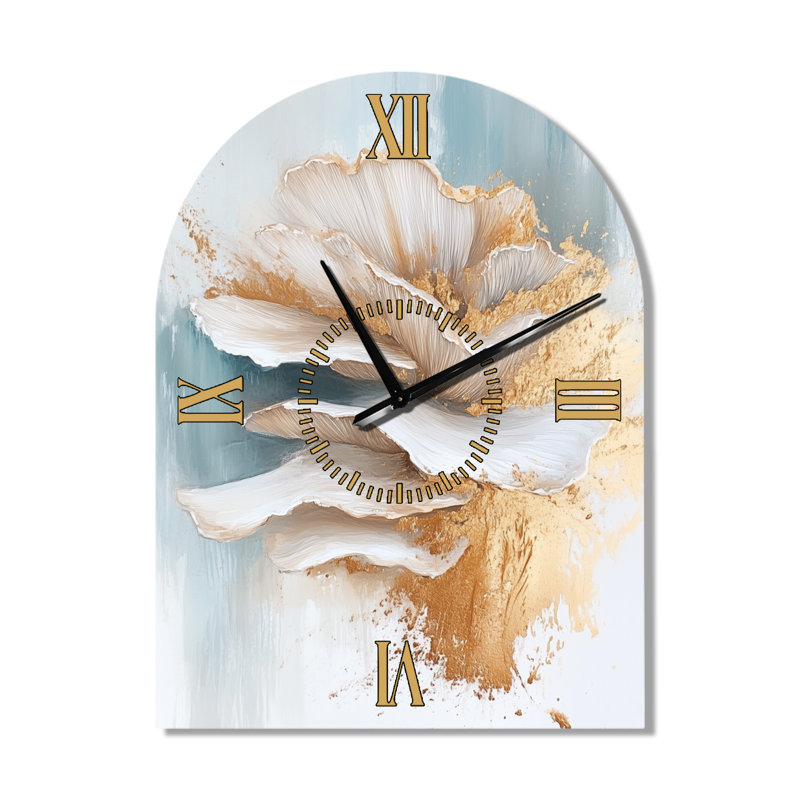 Étude de forêt de shiitake II - Horloge murale arquée Nature Silent, H 31 po x l 23 po - Arche