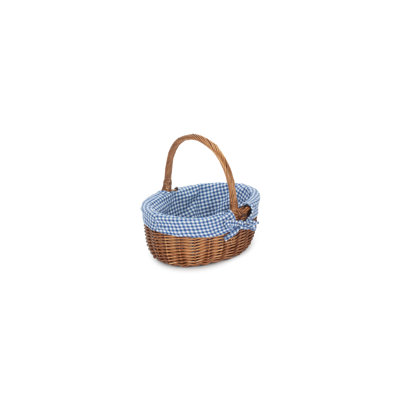  Wicker Double Steamed Shopper Basket With Lining