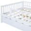 Lit de jour double avec lit gigogne et garde-corps en blanc - Structure en bois massif pour une stabilité facile à assembler Maximiser la capacité de rangement de la chambre à coucher-1105995183-1105995182