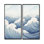 Harmonious Blue Waves Tides - Art mural moderne bleu