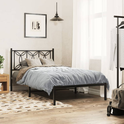 Winston Porter Metal Bed Frame With Headboard