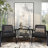 Canvas Abstract Gray Framed Wall Art with Black Frame