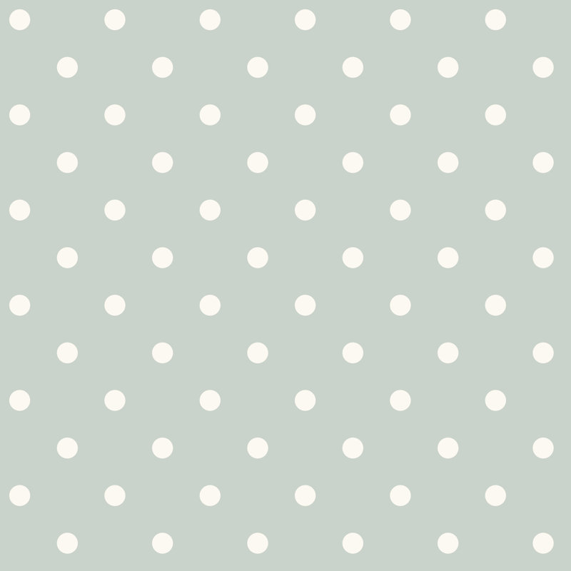Papier peint à pois, Vert/blanc