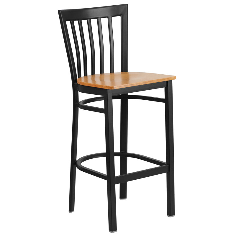 Lyman Counter Stool with Metal Frame, Bar Stool (29” Seat Height), 1, Natural