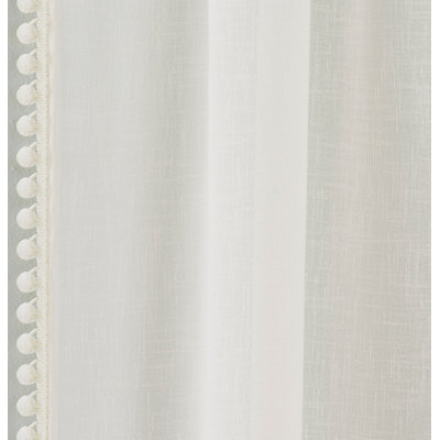 Duncansville Polyester Sheer Rod Pocket Curtain Pair