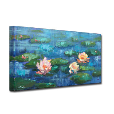 «Water Lillies in Color» par Dana McMillan, reproduction sur toile tendue