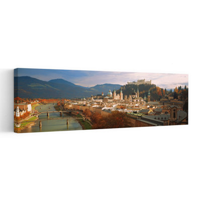 Cityscape Salzburg Austria by Warren Marr - Wrapped Canvas Panoramic Print
