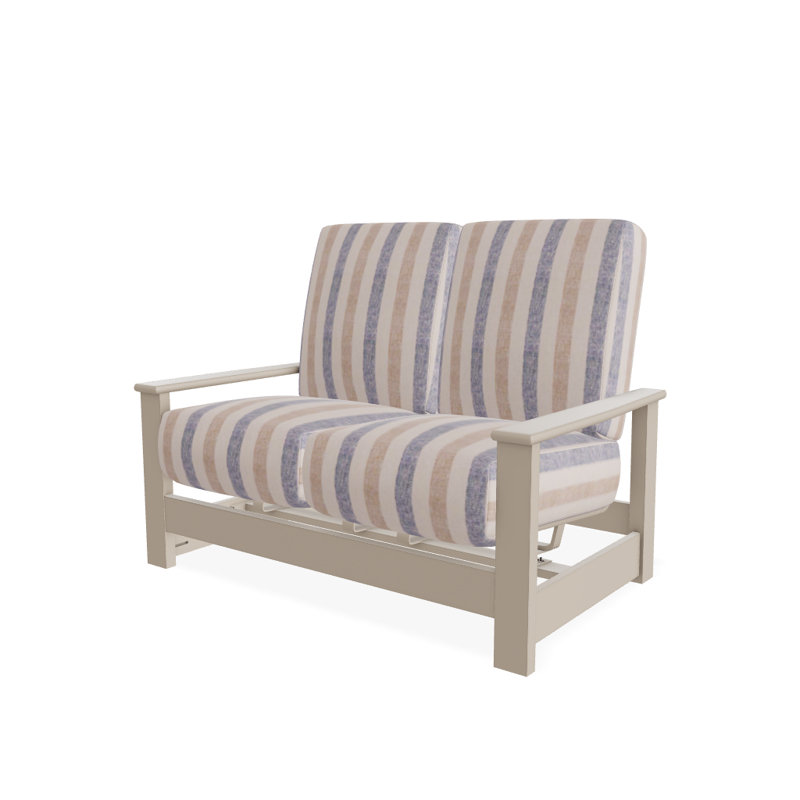 Leeward 56.5'' Wide Loveseat with Cushions, Paris, Desert