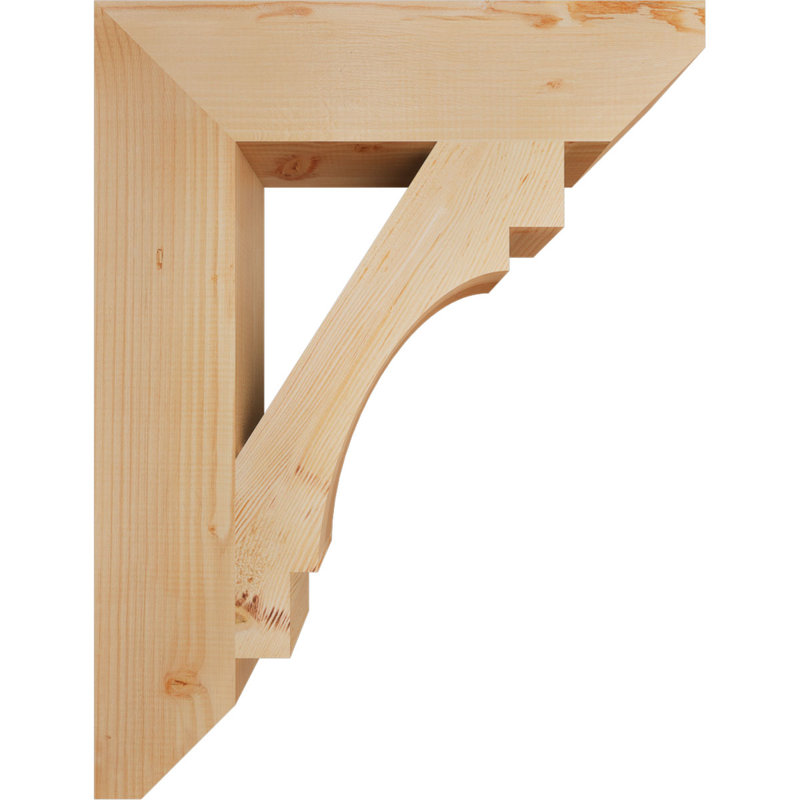 Wood Bracket/Corbel, Douglas Fir (Smooth), 34" H x 5.5" W x 26" D