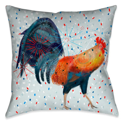Americana Rooster Indoor Decorative Pillow