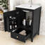 Meuble-lavabo autoportant simple avec lavabo en céramique, grande armoire de rangement et porte à fermeture en douceur-1666346226