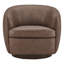 Fauteuil demi-tonneau en cuir Marcy Geniue-129598083