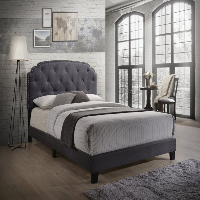 Grand lit en tissu Tradilla Grey