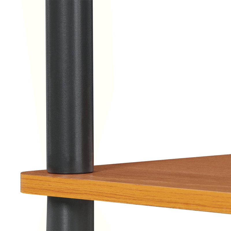 Mandrin 5 Tier Shelving Bookcase, Light Cherry/Black