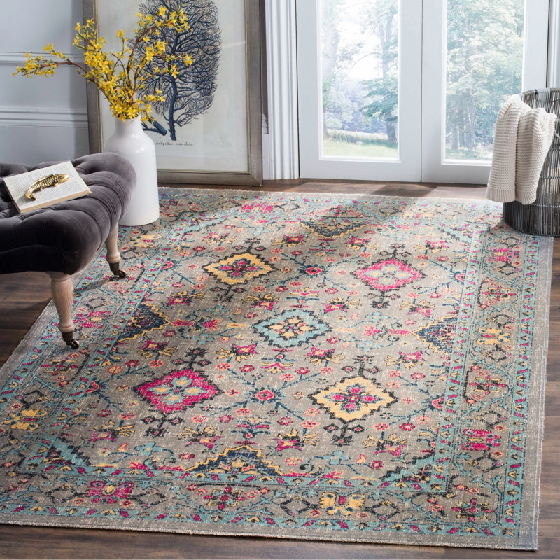Villanova Performance Floral Rug, Rectangle 9' x 12'
