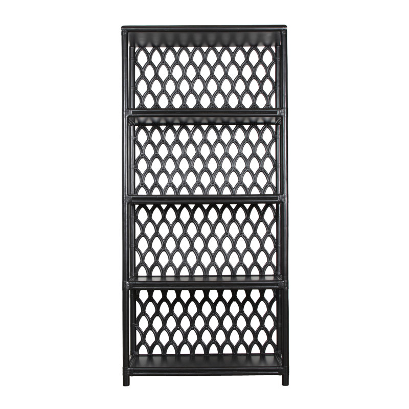 Casablanca Solid Wood Bookcase, Black