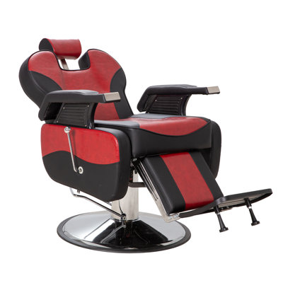 Hydraulic Barber Chair - 440lbs Heavy Duty Reclining Salon Chair, Adjustable Height, 360° Swivel, Reclining Styling Chair For Barbershop/spa/salon/home Studio