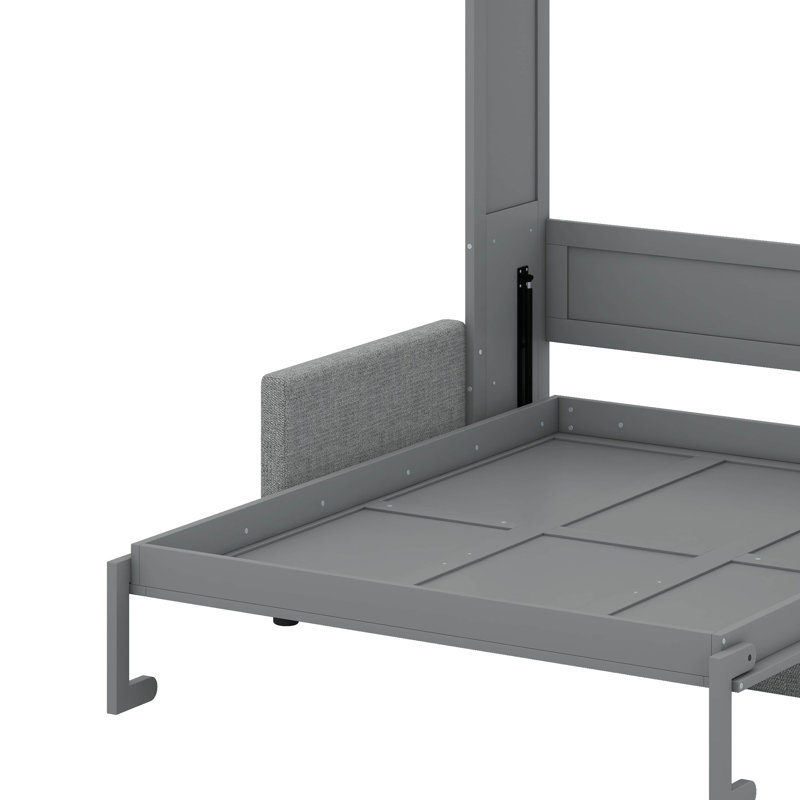 Murphy Bed With Cushion, Gray, Full / Double