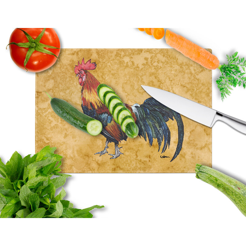 Jaiden Rooster Glass Cutting Board