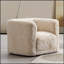 Beige Swivel Accent Chair with Full Foam Construction and 360-Degree Rotation for Ultimate Comfort and Versatility