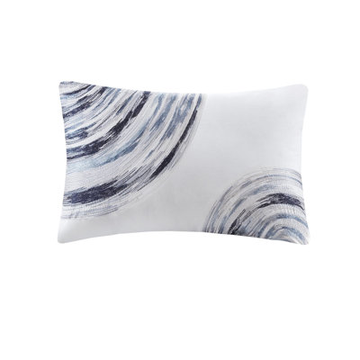 Édredon pour très grand lit 9 pièces, draps en microfibre de coton à rayures aquarelles, jupe et coussin décoratifs assortis