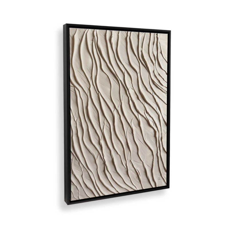 Wave Formations III, H 36,75 po x l 24,75 po x P 1,75 po, Cadre flottant noir satiné