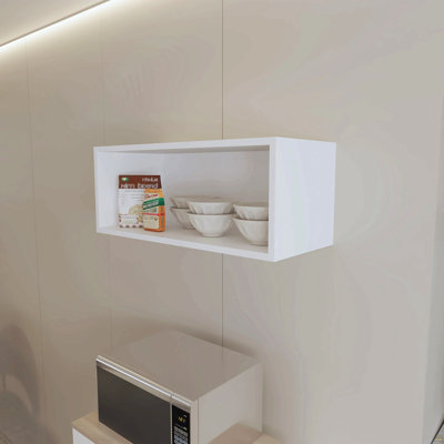 White Rock Wall Cabinet With Open Storage