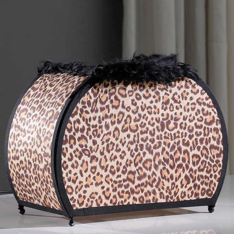 Porte-monnaie à imprimé animal avec lampe noire