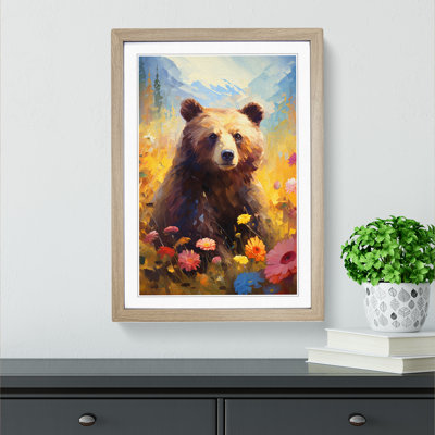 Bear Impressionism Art - Framed Print