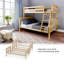 Lit plateforme simple en bois massif avec échelle-1913133626