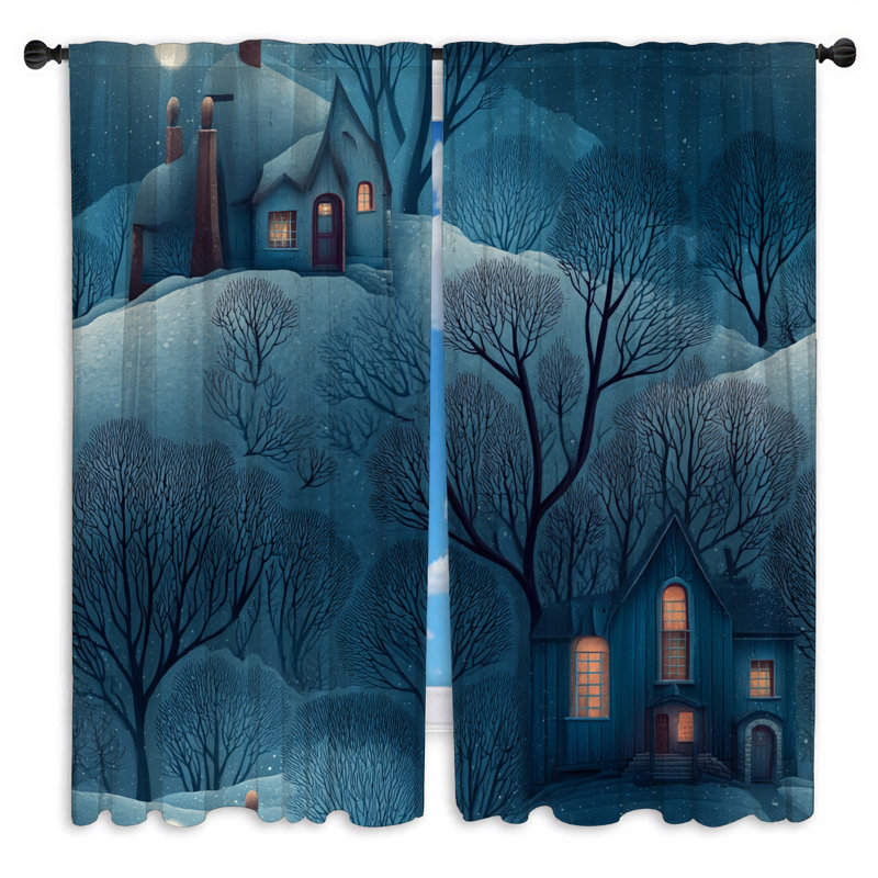Rideaux de fenêtre d'hiver obscurcissant et obscurcissant - 2 panneaux, 20in x 60in - 2 panels, Transparent