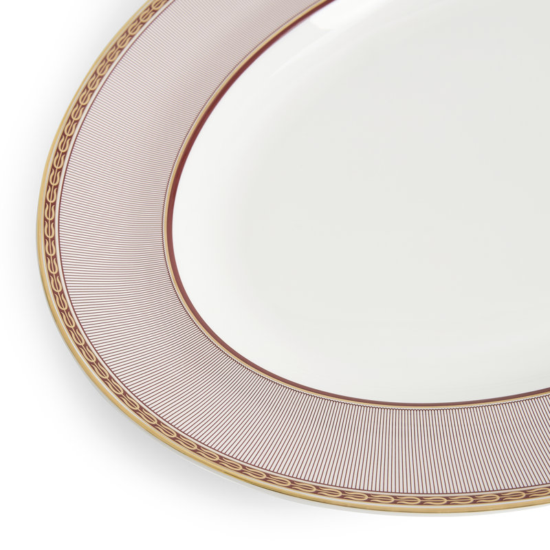 Splendour Red Oval Platter 14in
