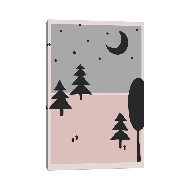 Forest At Night by Alisa Galitsyna - Wrapped Canvas Print, 20.32 cm H x 30.48 cm W
