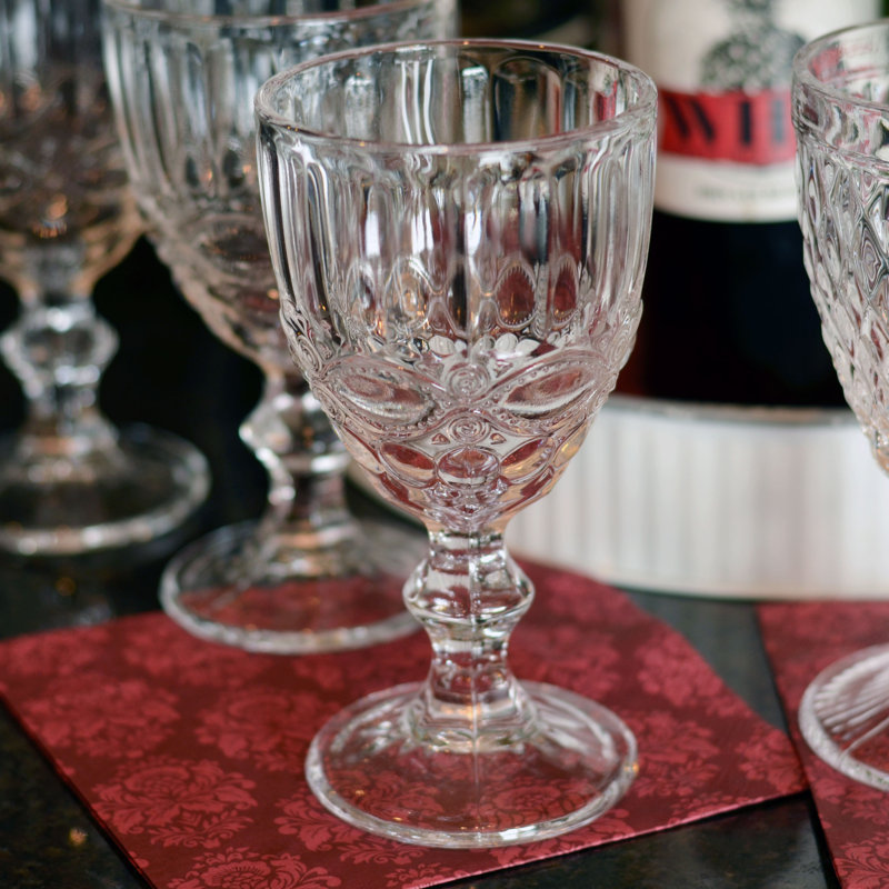 Ensemble de verres à pied 10 onces, Transparent