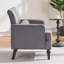 Élégant fauteuil club capitonné avec coussin et fauteuil capitonné en tissu de lin pour plus de confort et de style