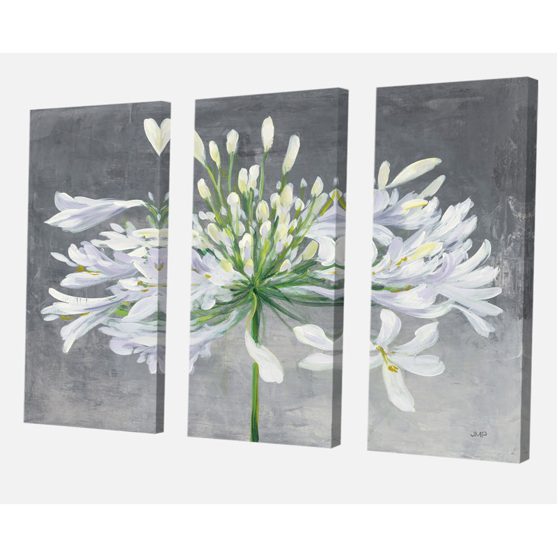 «Floral Cleome Splash», reproduction de peinture sur toile - Fleur Cleome Splash I, H 32 po x l 48 po x P 1 po