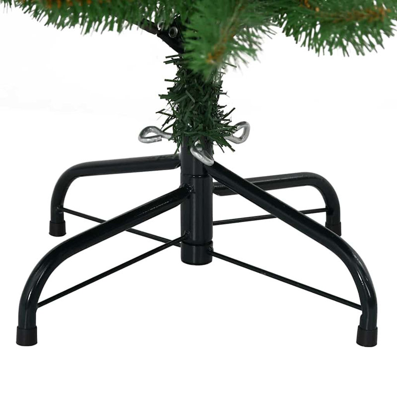 Artificial Christmas Tree with Stand Green PVC and Metal, 3.94 ft