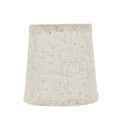 Abat-jour empire en tissu H 5 po (attache) blanc