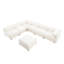 Canapé modulaire moderne 6 pièces avec rangement en tissu chenille blanc doux de style contemporain Cylindrica pour le salon-118020056