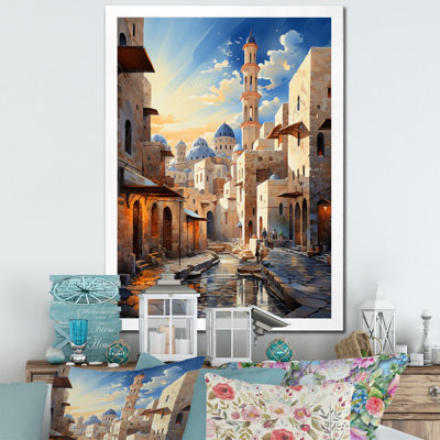 Lyonnie, l'islam, minaret hauteurs sur toile