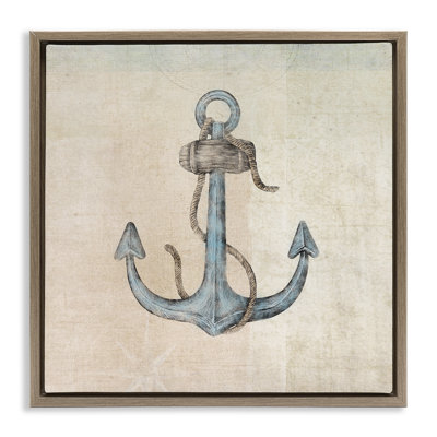 «Rustic Maritime Anchor Floater», art mural sur toile par JG Studios