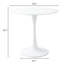 Table basse blanche de style Mid-Century et table de fabrication élégante en acier avec base solide