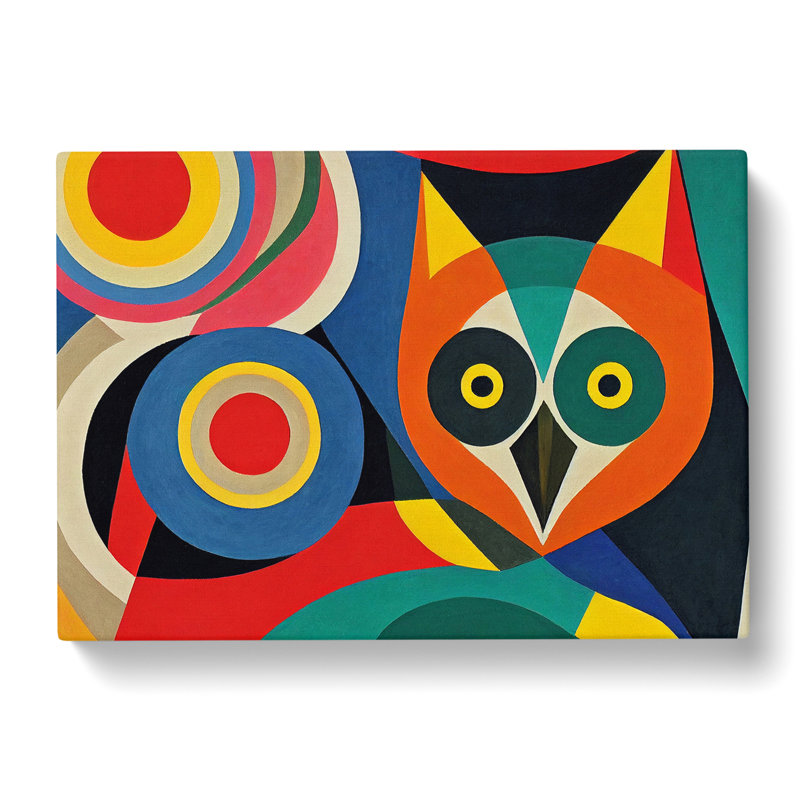 Owl Abstract Art Vol.1 - Wrapped Canvas, 35cm H x 50cm W x 3cm D