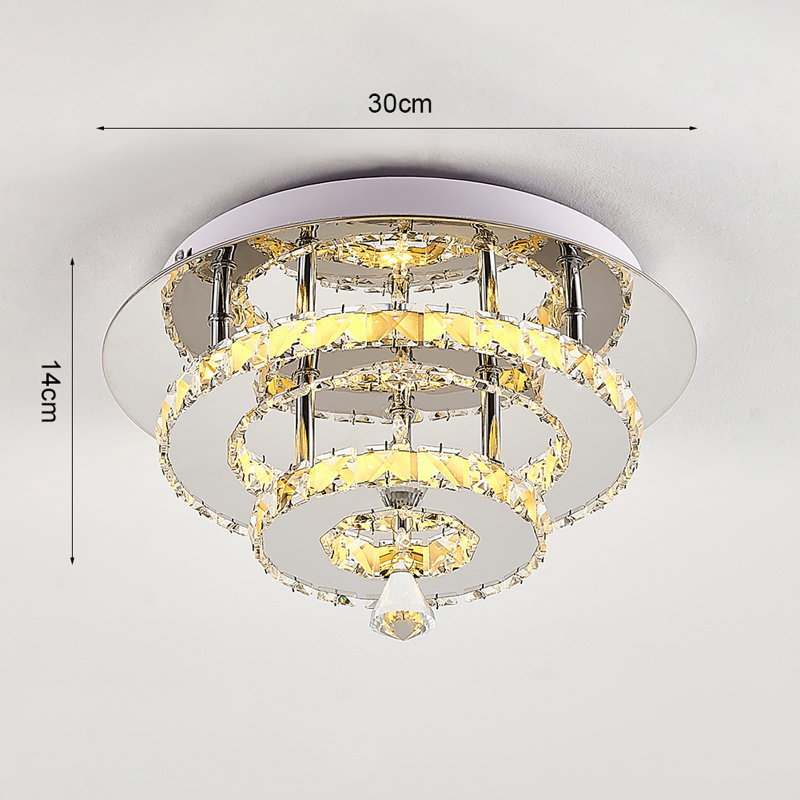 Crystal LED Semi Flush Mount