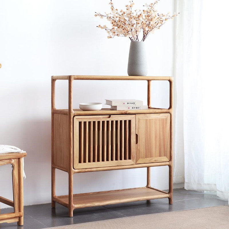 Retro-Style Small-Sized Sideboard, Burlywood