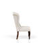 Fauteuil à oreilles rembourré pour l'hôte, gris, avec salle à manger traditionnelle grise stable et résiliente