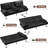 Janni Faux Leather Cushion Back Convertible Sofa with Cup Holder-2080996139-2021814289