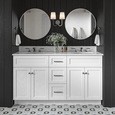 Ensemble de meuble-lavabo double 61 po Partham