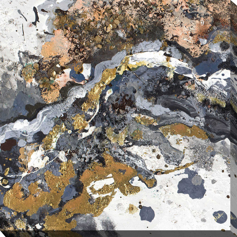 «Turbulence Square I» par Patricia Pinto - reproduction d'art sur toile tendue, H 18" x l 18" x P 1"