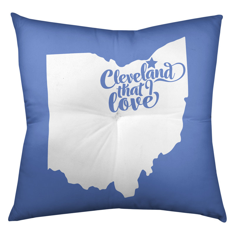 Coussin de plancher touffeté, 26 po x 26 po, Bleu, Cleveland